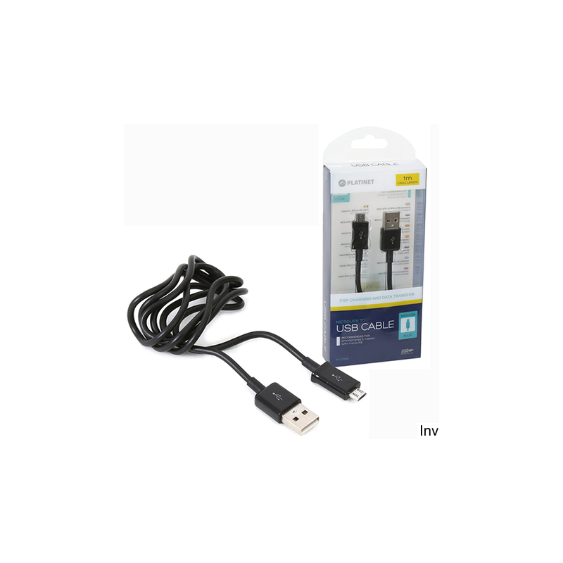 Kabel USB TYPE USB TO MICRO USB czarny 1metr 2A PLATINET PUC1MBB
