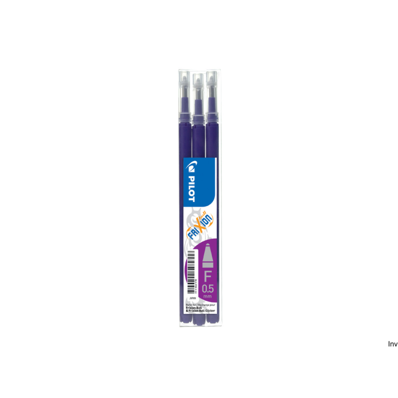 Wkład FRIXION BALL/CLICKER 0.5 fioletowy PIBLS-FR5-V-S3-E PILOT opakowanie 3szt.