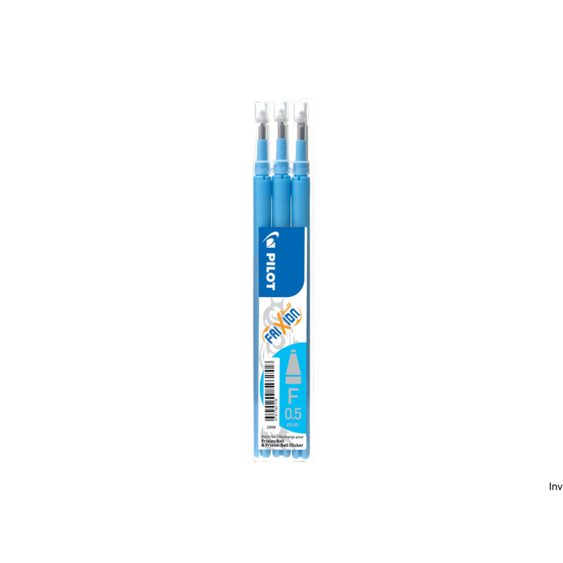 Wkład FRIXION BALL/CLICKER 0.5 lazurowy, jasnoniebieski PIBLS-FR5-LB-S3-E PILOT opakowanie 3szt.